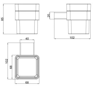 Держатель со стаканом Milacio Ultra MCU.951.GD брашированное золото